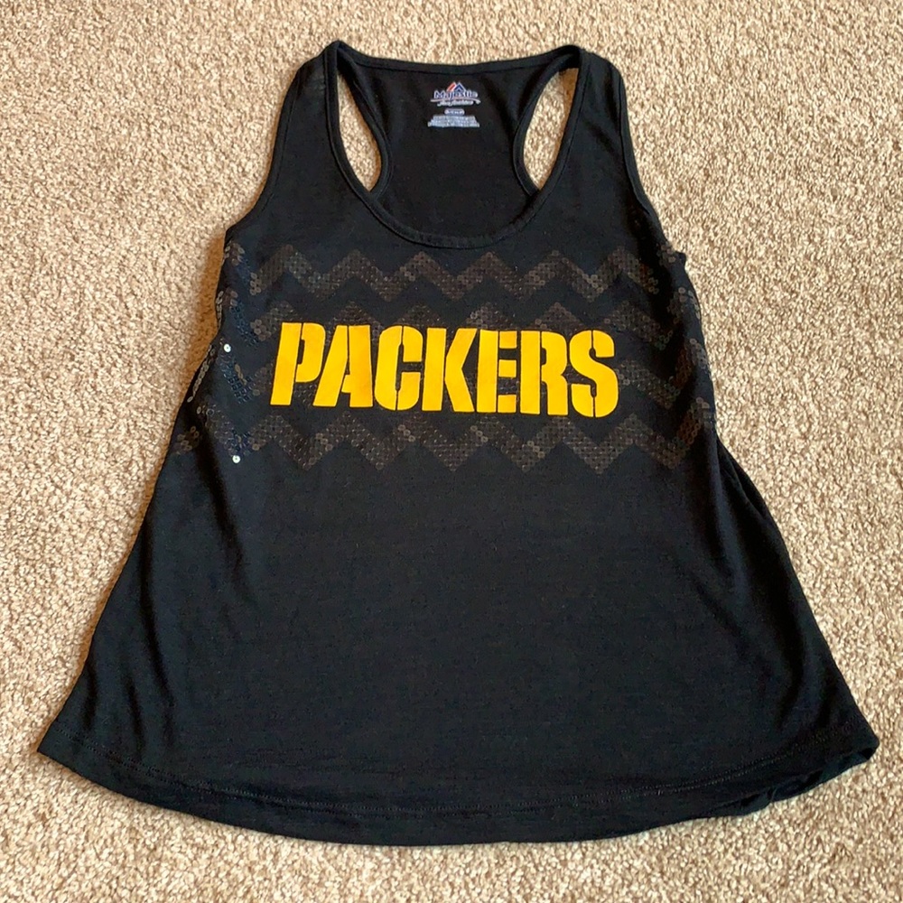 Sparkly Packers tank top